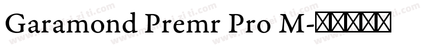 Garamond Premr Pro M字体转换